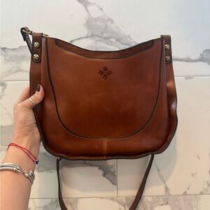 Patricia Nash Rich Brown Leather Shoulder Bag